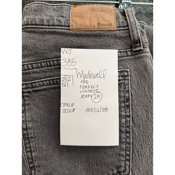 Madewell Jeans Women's 29 The Perfect Vintage Jean Gray Wash - Picture 3 of 7